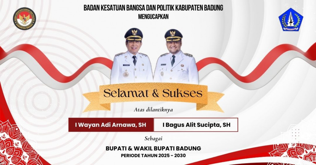 Pelantikan Bupati & Wakil Bupati Badung Periode 2025 - 2030